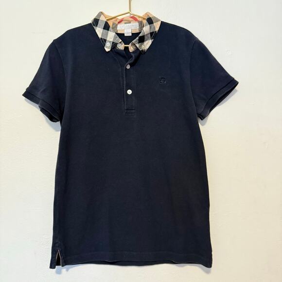 Burberry Children Navy Short Sleeve Polo T-shirt Size 10Y - Picture 1 of 7